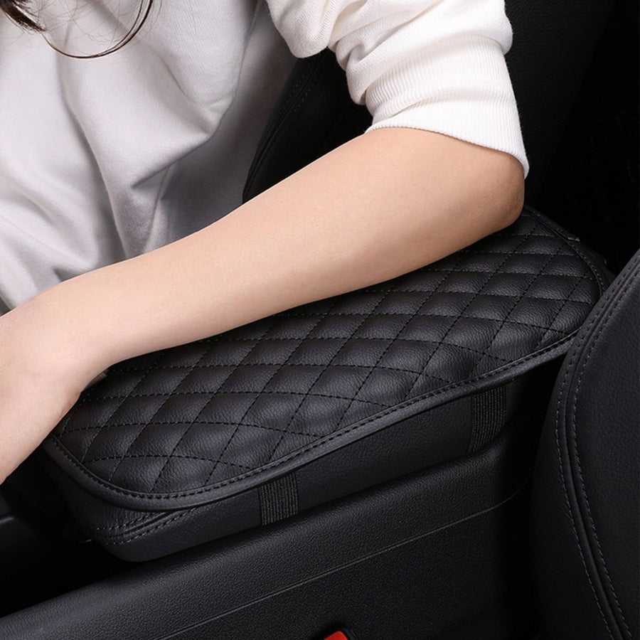 Car Armrest Pad Cover PU Leather Auto Center Console Seat Box Cover Protector Car Accessories Armrest Cushion Pad Image 1