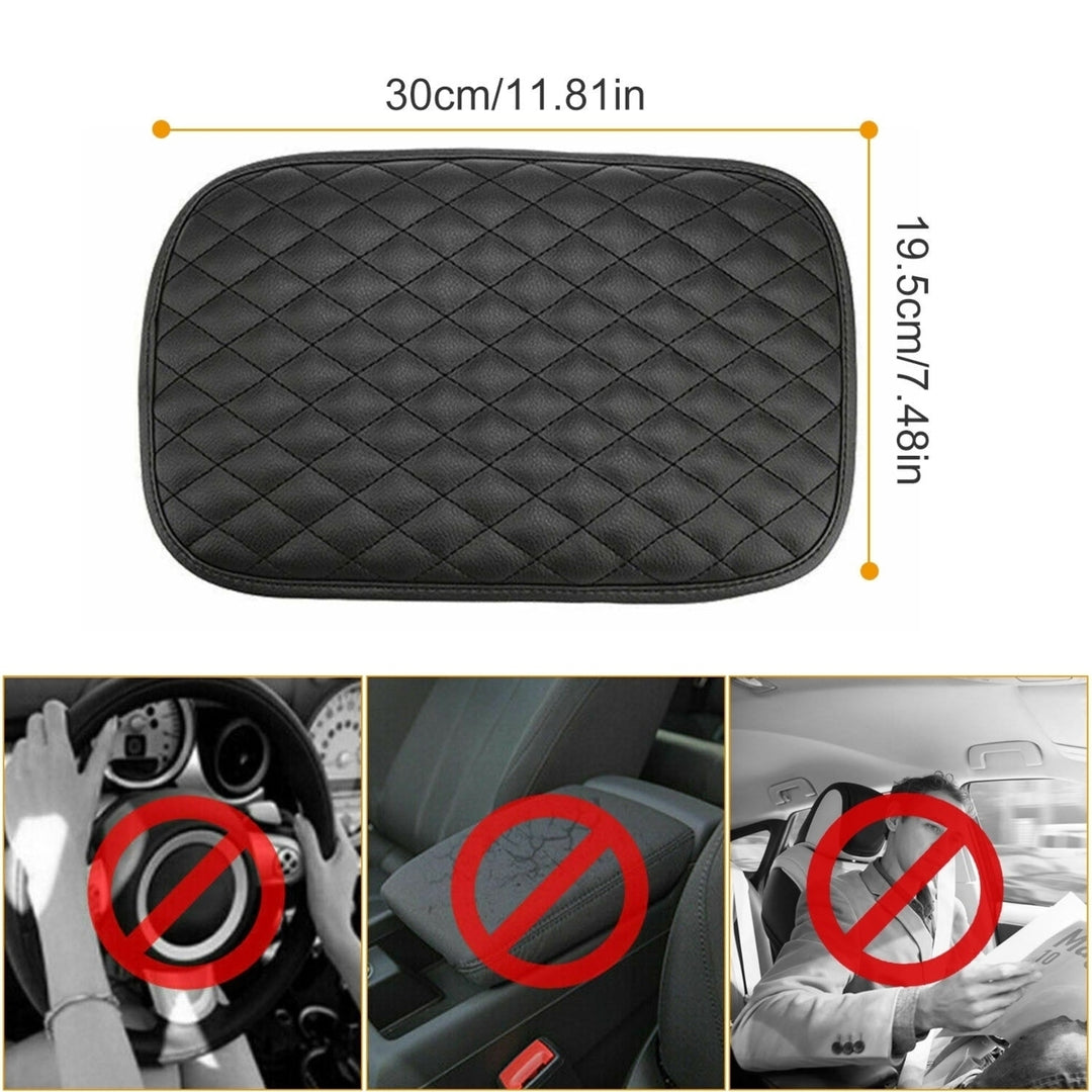 Car Armrest Pad Cover PU Leather Auto Center Console Seat Box Cover Protector Car Accessories Armrest Cushion Pad Image 7