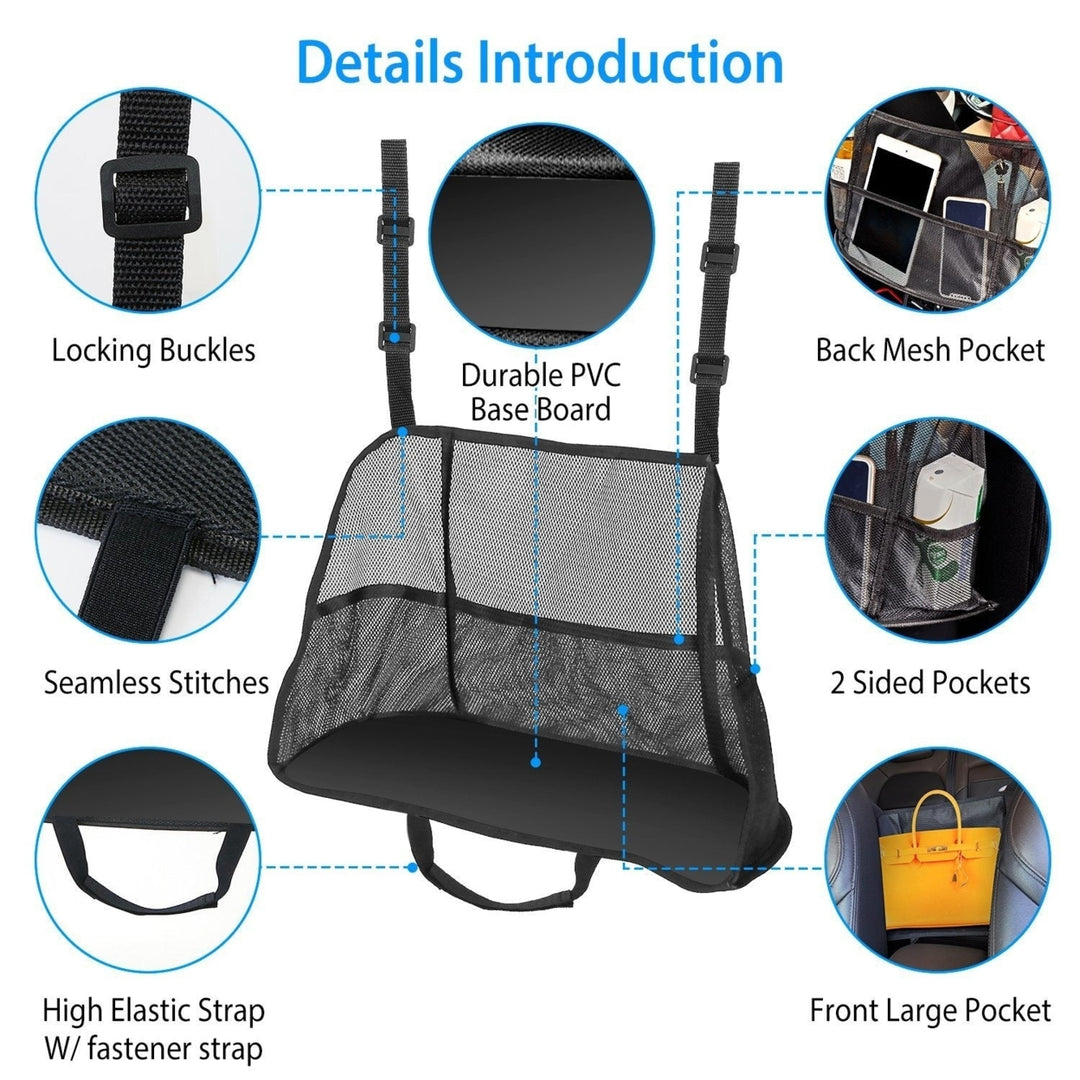 Car Net Pocket Handbag Holder Car Storage Netting Pouch Seat Side Storage Mesh Organizers Bag Image 4