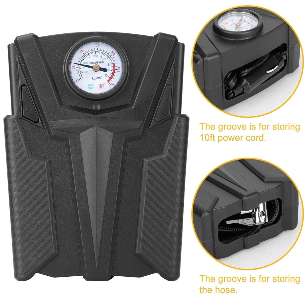 Car Tire Air Pump Portable Air Compressor Pump DC 12V Car Tire Inflator Pump For Bicycle Motorcycle with Pointer Image 4