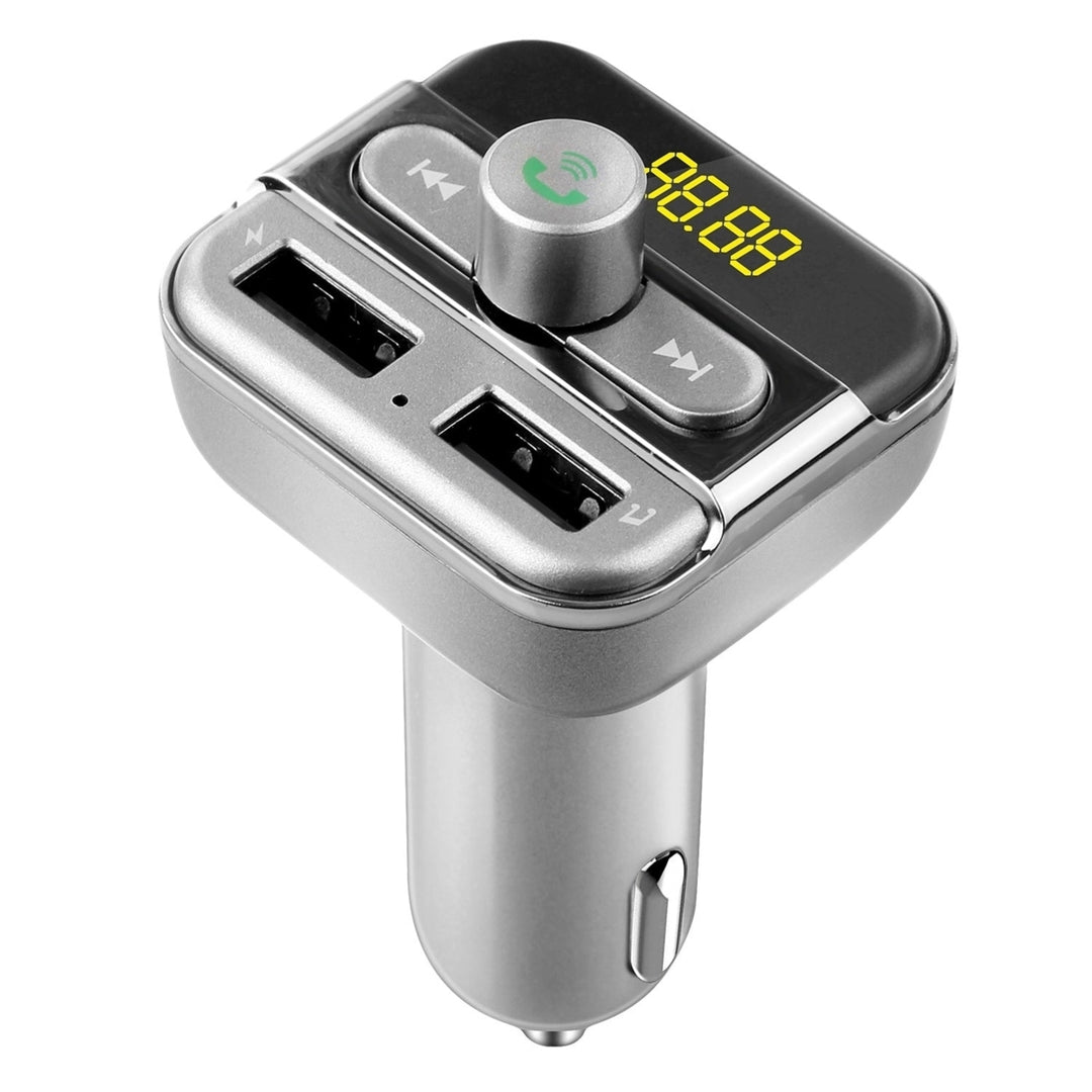 Car Wireless FM Transmitter 3.4A Dual USB Charge Hands-free Call Car MP3 Player Image 1