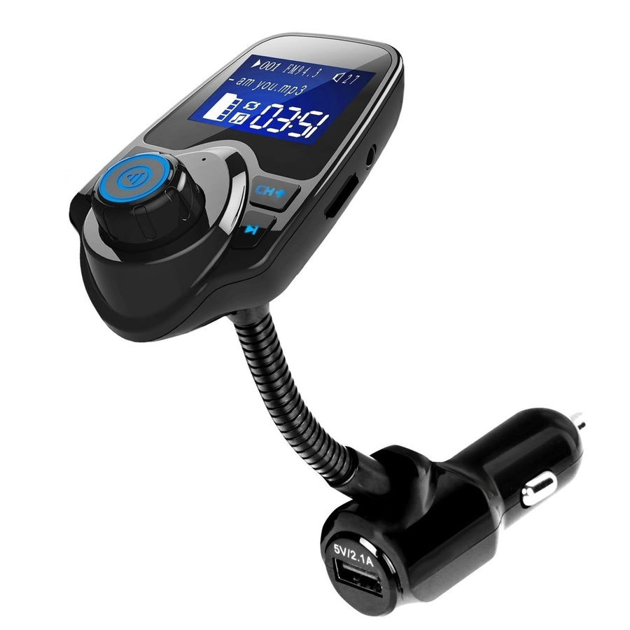 Car Wireless FM Transmitter Fast USB Charge Hands-free Call Car MP3 Player AUX Input Image 1