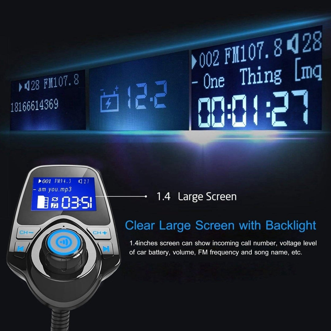 Car Wireless FM Transmitter Fast USB Charge Hands-free Call Car MP3 Player AUX Input Image 6