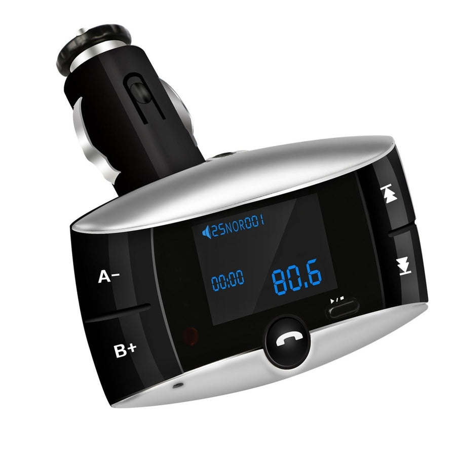 Car Wireless FM Transmitter USB Charger Hands-free Call MP3 Player SD Card Reading Aux-in LED Display Image 1