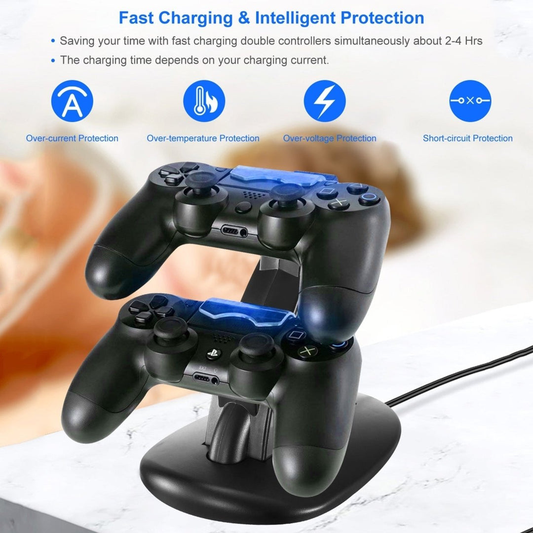 Charging Dock Station Dual Micro USB Charger Stand For PS4 Pro PS4 Slim Gamepad Controller Handle Charging Station Image 4