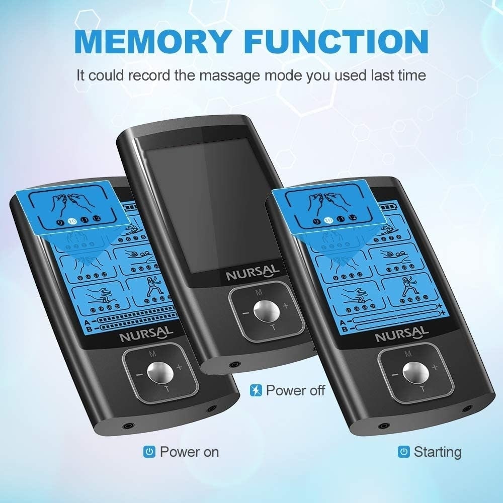 Dual Channel EMS TENS Unit 24 Modes Muscle Stimulator for Pain Relief and Muscle Strength,14 Pcs Electrode Pads Image 4