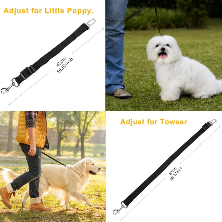 2Pcs Pet Dog Seat Belt Leash Adjustable Pet Dog Cat Safety Leads Harness Image 6