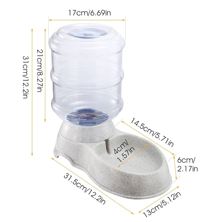 3.5L 1Gal Pet Water Dispenser Self-Dispensing Gravity Pets Water Feeder Automatic Pet Waterer Cat Dog Image 9