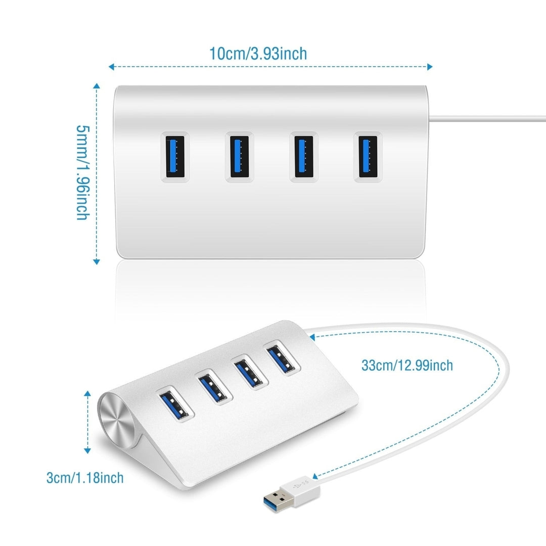 4 Ports USB3.0 Hub 5Gbps USB3.0 Aluminum Expansion Hub Splitter File Video Date Reader Transmission Image 9