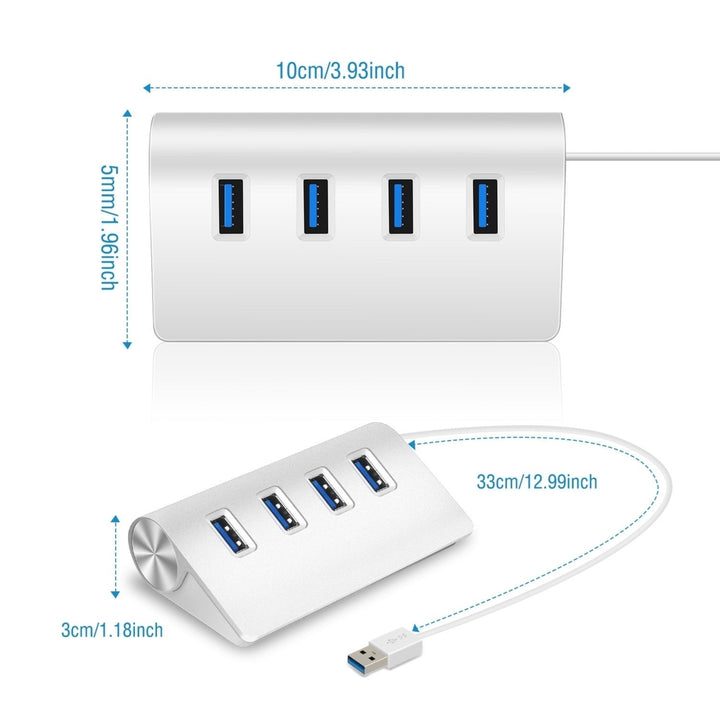 4 Ports USB3.0 Hub 5Gbps USB3.0 Aluminum Expansion Hub Splitter File Video Date Reader Transmission Image 9