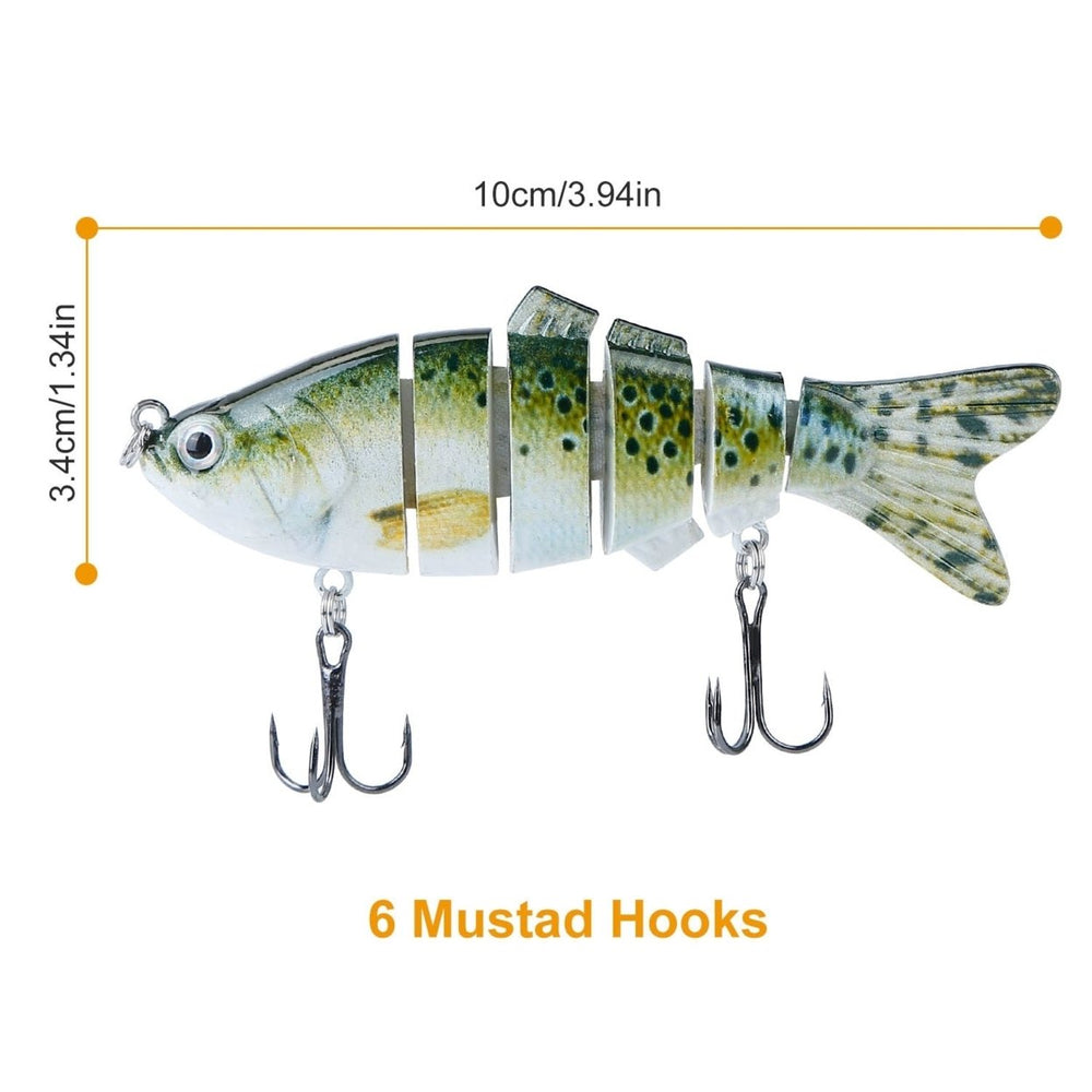 4Pcs 10cm 20g Bass Fishing Lure 6 Segment Multi Jointed Lifelike Fish Lures Sinking Wobbler Image 2