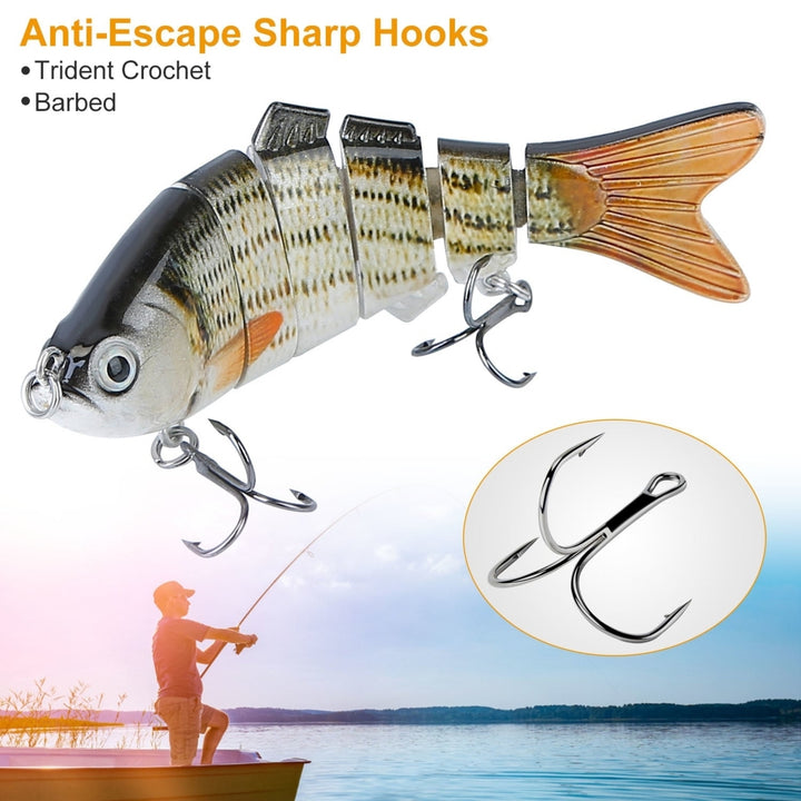 4Pcs 10cm 20g Bass Fishing Lure 6 Segment Multi Jointed Lifelike Fish Lures Sinking Wobbler Image 4