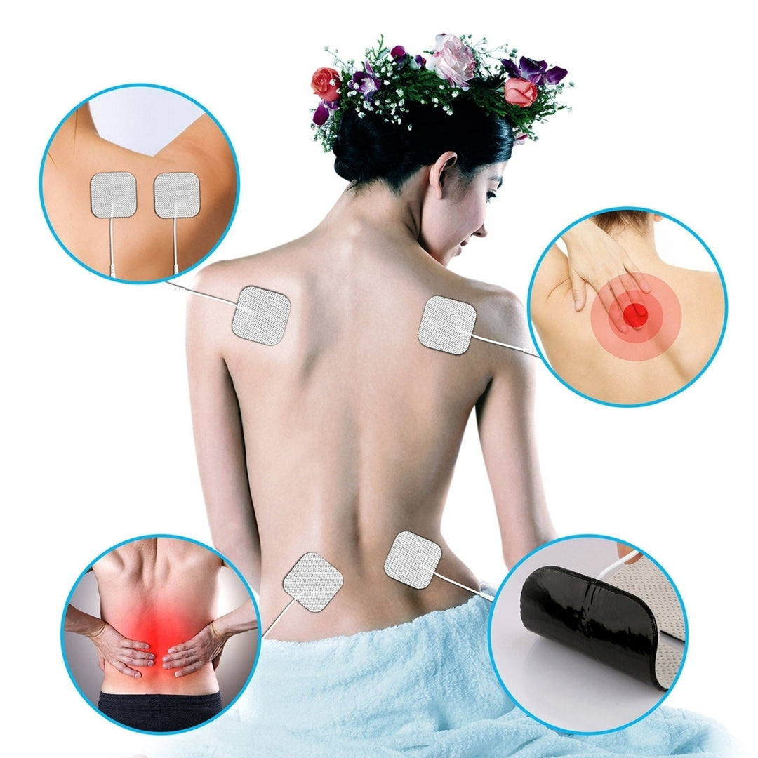 4Pcs Reusable Self Adhesive Replacement Electrode Pads For TENS EMS Unit Image 10