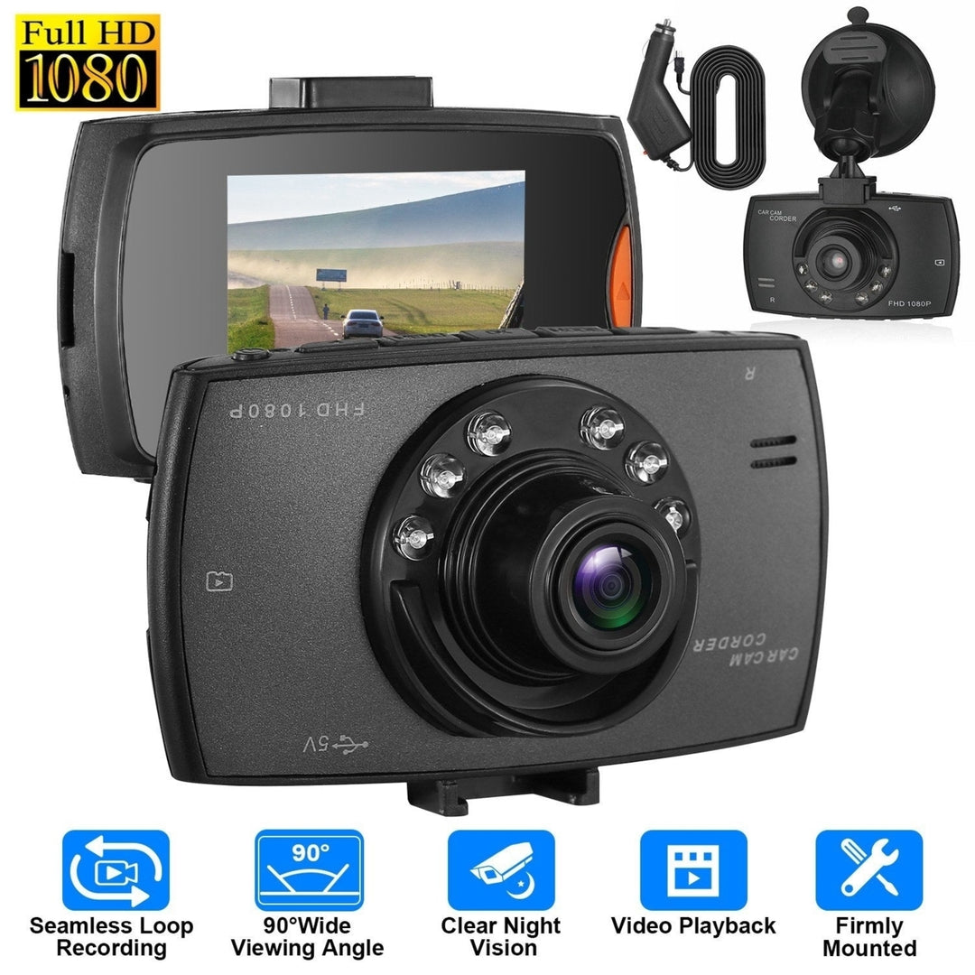 1080P Car DVR Camera Dash Cam Camcorder 90 Degree Angle Loop Recording Night Vison Image 2