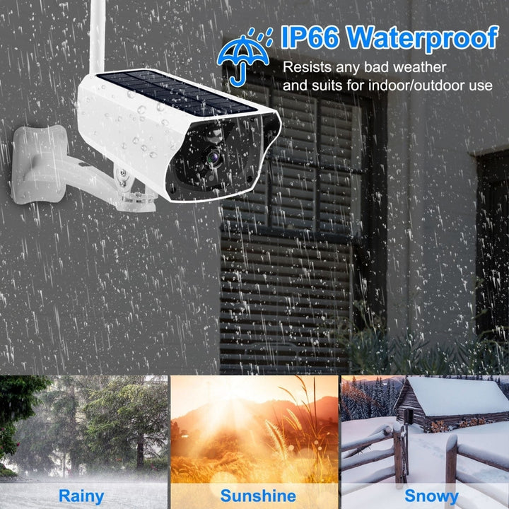 1080P Solar Powered WiFi IP Camera Two-Way Intercom Security Surveillance Camera Image 6