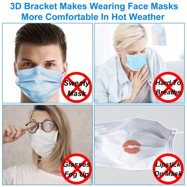 10Pcs 3D Mask Bracket Comfortable Breathing Mouth Mask Inner Support Frame Washable Reusable Mask Image 4