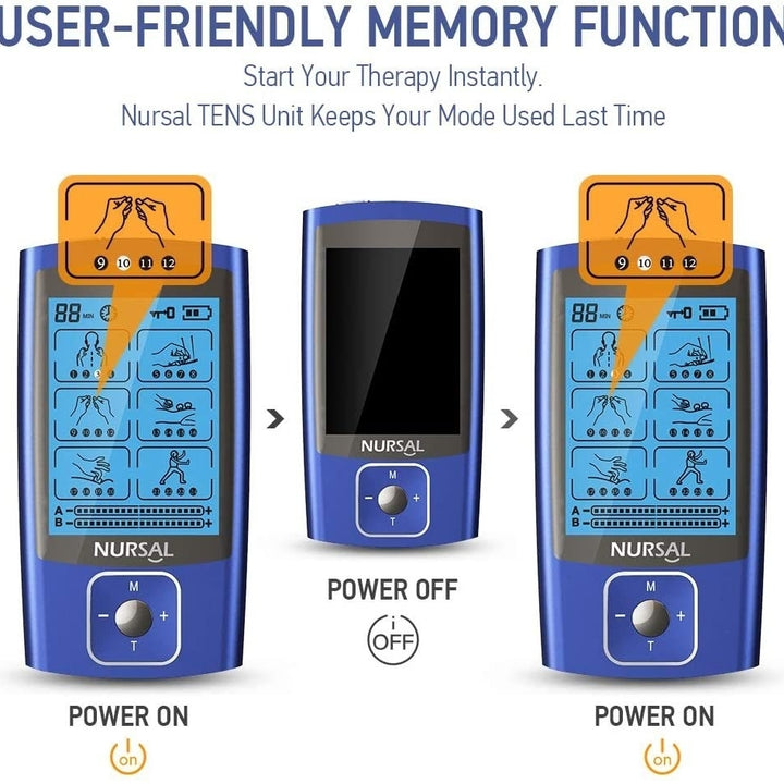24 Modes Dual Channel TENS EMS Unit Muscle Stimulator for Pain Relief Therapy12 Pcs Electrode Pads Image 4