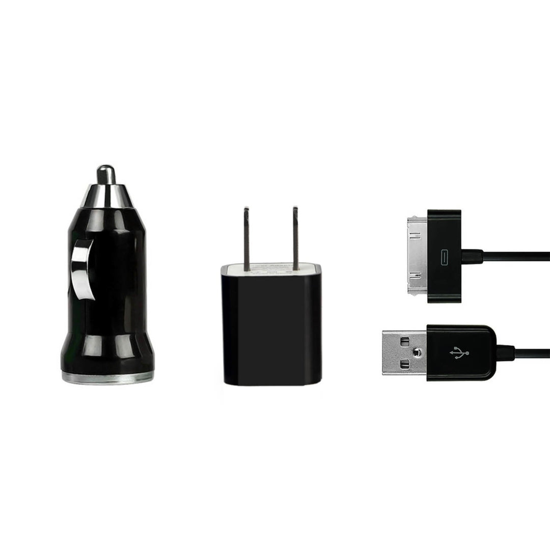 32pin USB Car Charger USB Wall Charger USB Cable Compatible with iPhone4 4S Image 1