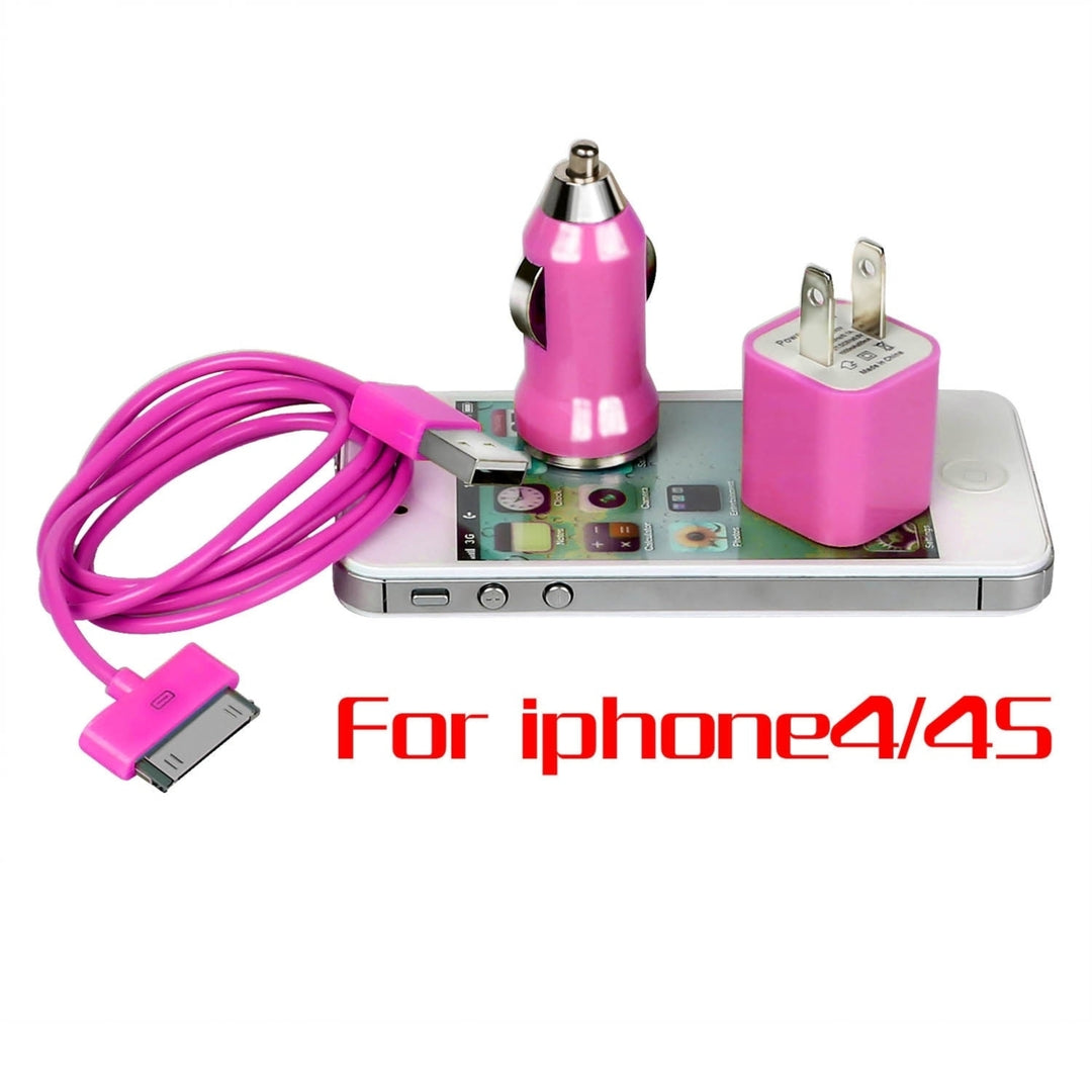 32pin USB Car Charger USB Wall Charger USB Cable Compatible with iPhone4 4S Image 12