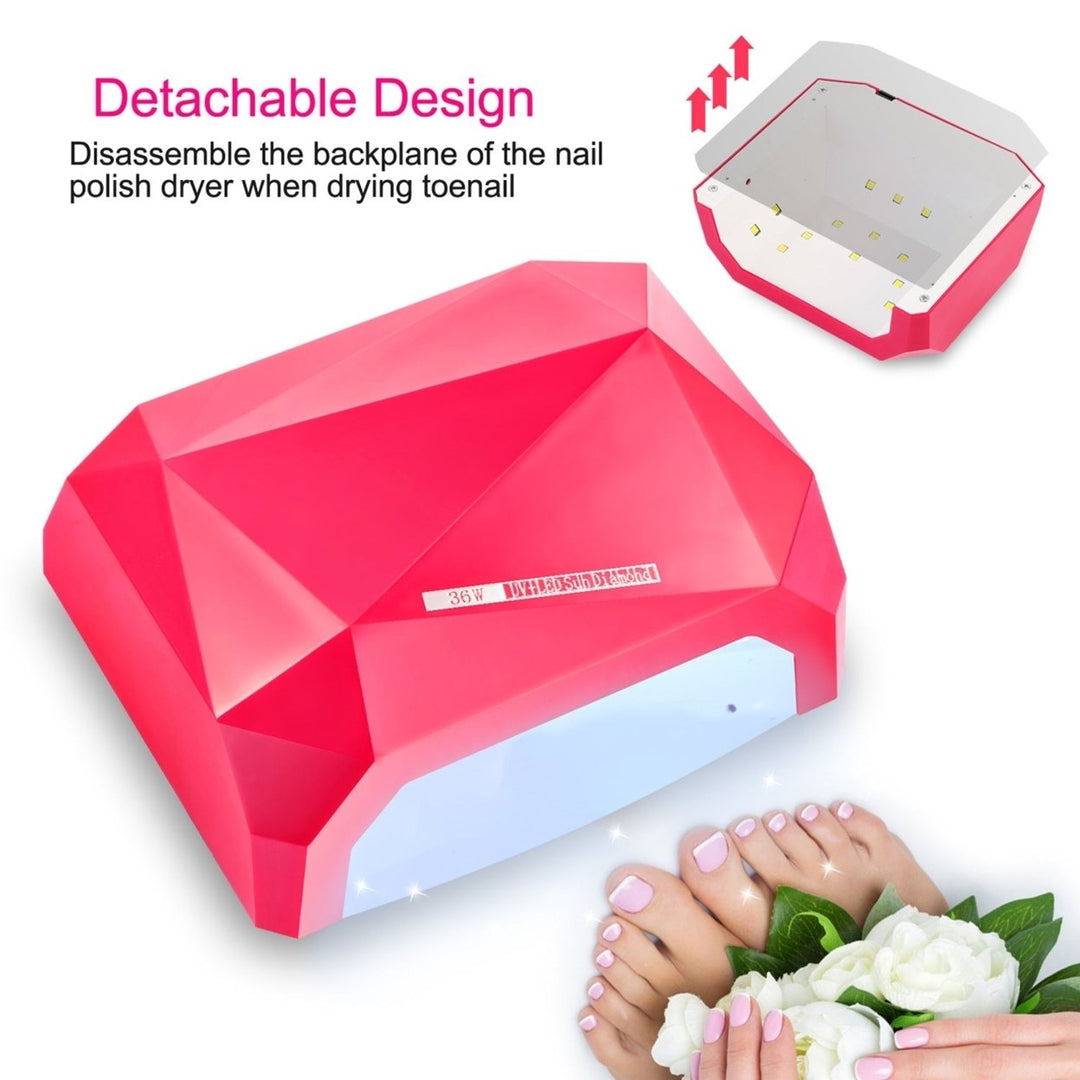 36W UV LED Lamp Nail Polish Dryer 15 LEDs Fingernail Toenail Gel Curing Machine Nail Art Painting Salon Tools Set US Image 10