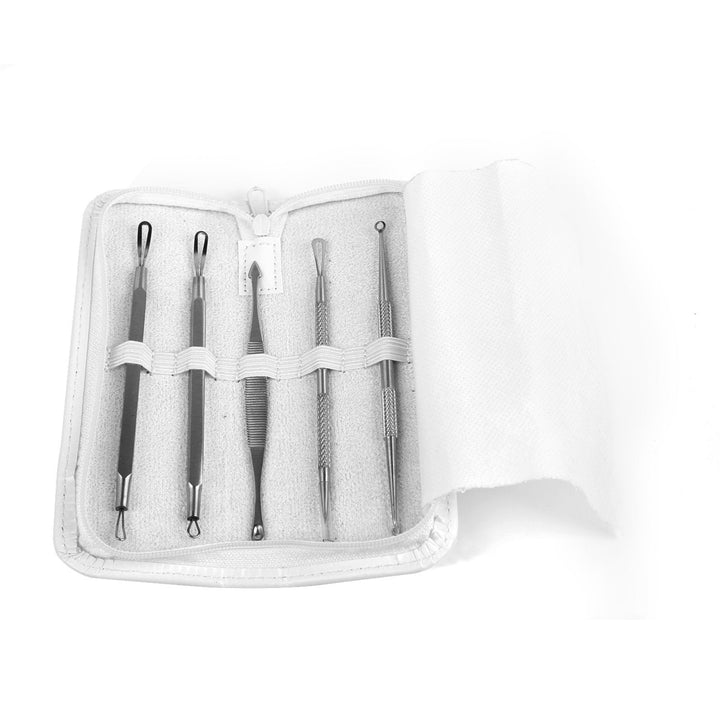 5 Pcs Blackhead Remover Kit Pimple Comedone Extractor Tool Set Stainless Steel Image 4
