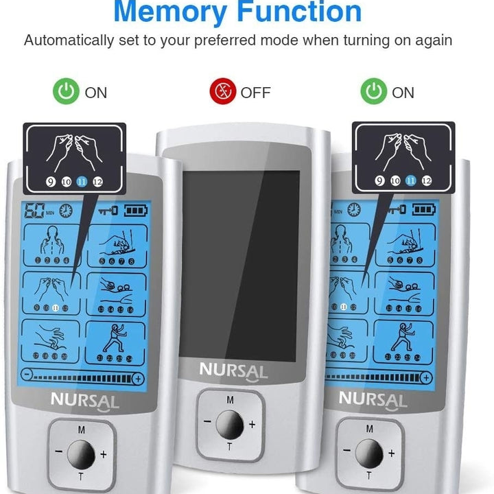 EMS TENS Unit Muscle Stimulator with 16 ModesRechargeable TENS Machine8 Pcs Electrode Pads Image 3