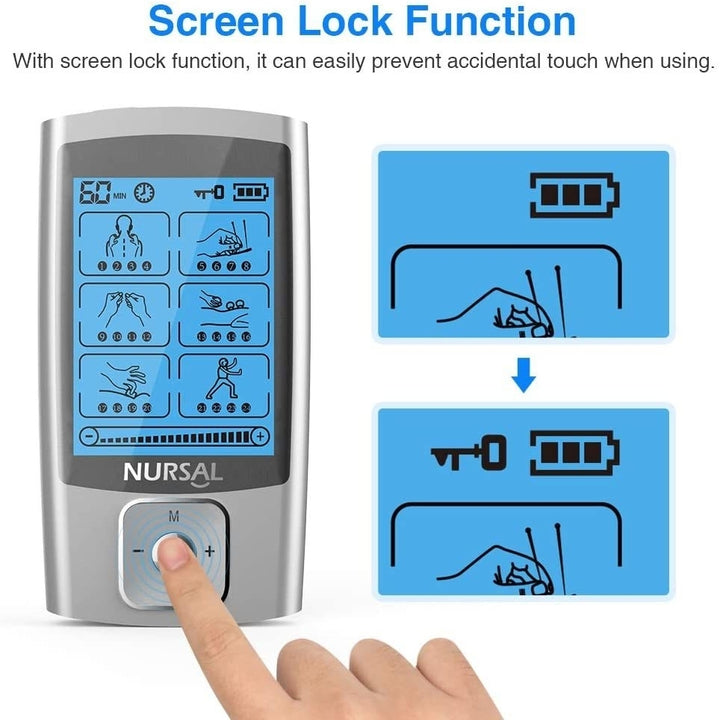 EMS TENS Unit Muscle Stimulator with 16 ModesRechargeable TENS Machine8 Pcs Electrode Pads Image 4