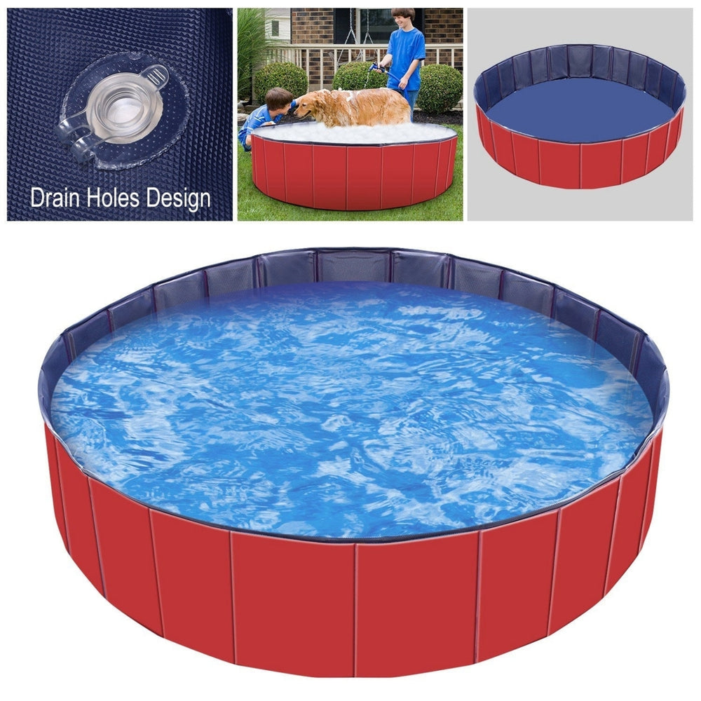 Foldable Pet Swimming Pool PVC Kiddie Baby Dog Swim Pool Bathing Tub Playmat Kids Pools Image 2