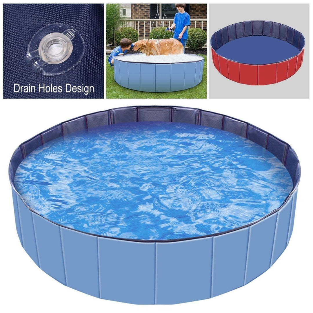 Foldable Pet Swimming Pool PVC Kiddie Baby Dog Swim Pool Bathing Tub Playmat Kids Pools Image 1