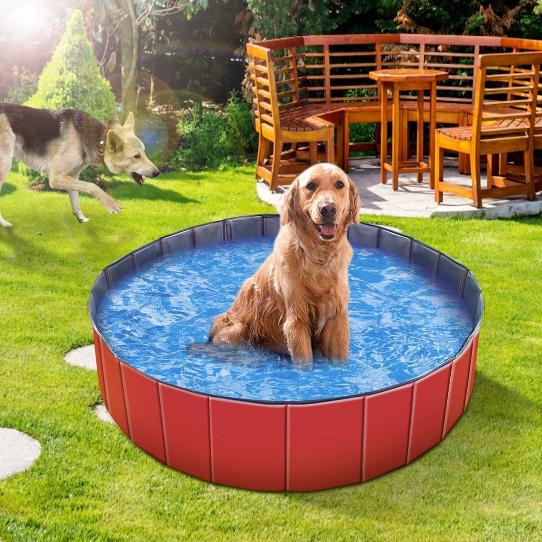 Foldable Pet Swimming Pool PVC Kiddie Baby Dog Swim Pool Bathing Tub Playmat Kids Pools Image 7