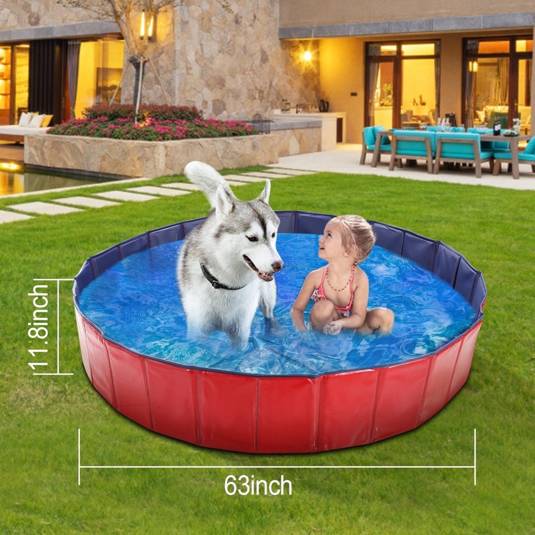 Foldable Pet Swimming Pool PVC Kiddie Baby Dog Swim Pool Bathing Tub Playmat Kids Pools Image 11