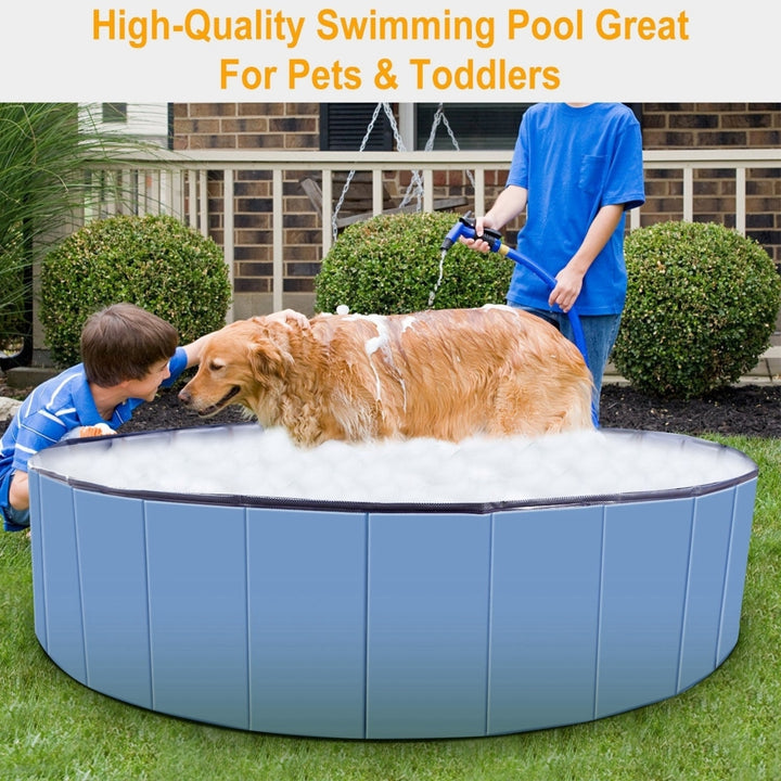 Foldable Pet Swimming Pool PVC Kiddie Baby Dog Swim Pool Bathing Tub Playmat Kids Pools Image 12