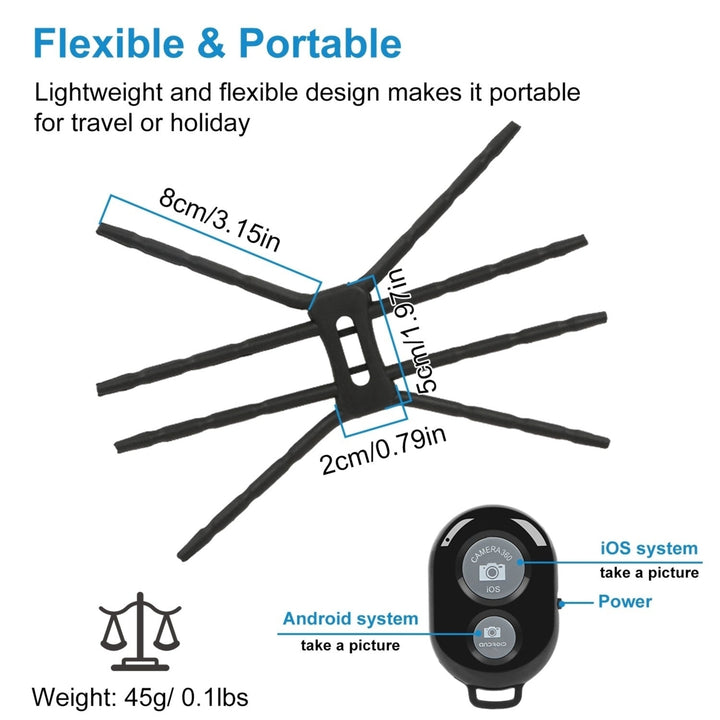 Flexible Spider Phone Stand Bendable Spider Phone Holder Phone Selfie Remote Cradle Image 6