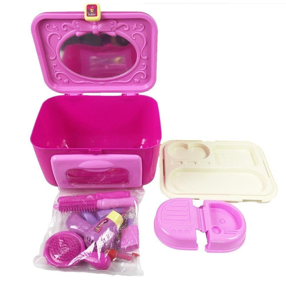 Girl Hairdresser Pretend Play Toy Fashion Beauty Play Set Image 3