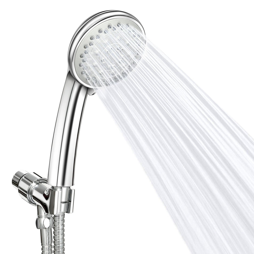 Handheld Shower Head Stainless High Pressure 5 Spray Settings Massage Spa Showerhead Chrome Face Image 1