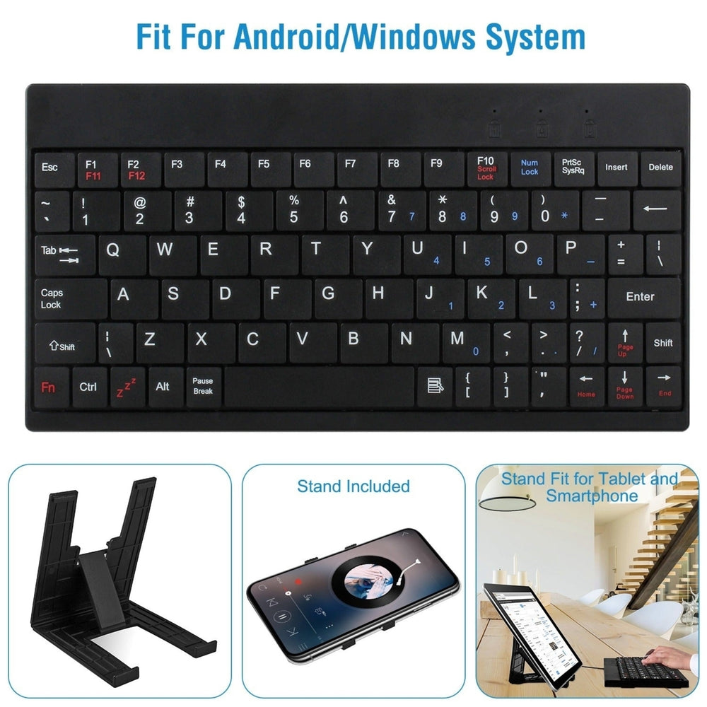 80 Keys Wired Keyboard Mini USB Connector Keyboard Portable Durable Keyboard with Carry Bag Image 2