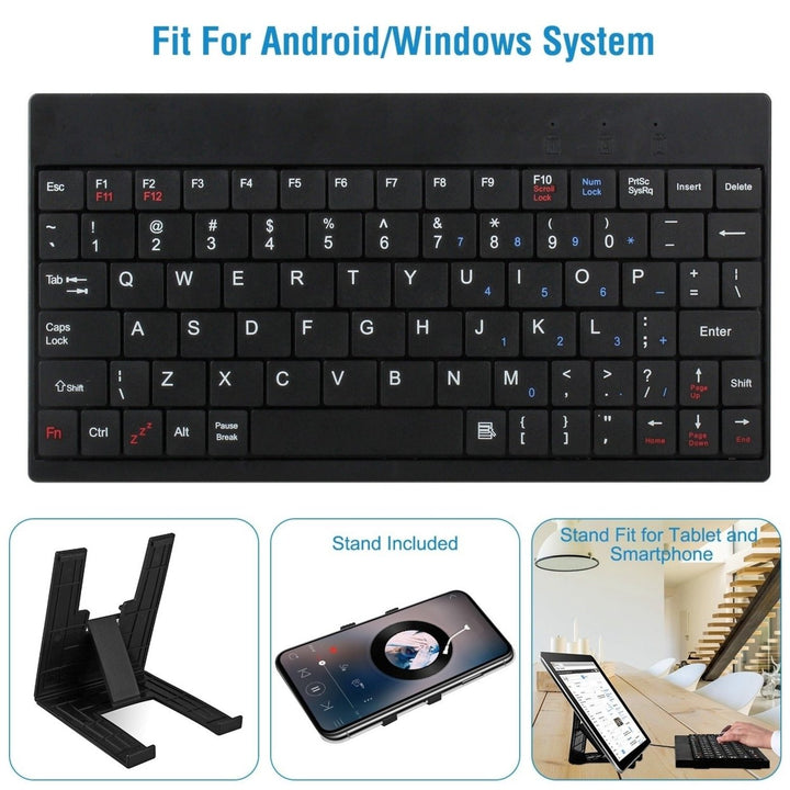 80 Keys Wired Keyboard Mini USB Connector Keyboard Portable Durable Keyboard with Carry Bag Image 1