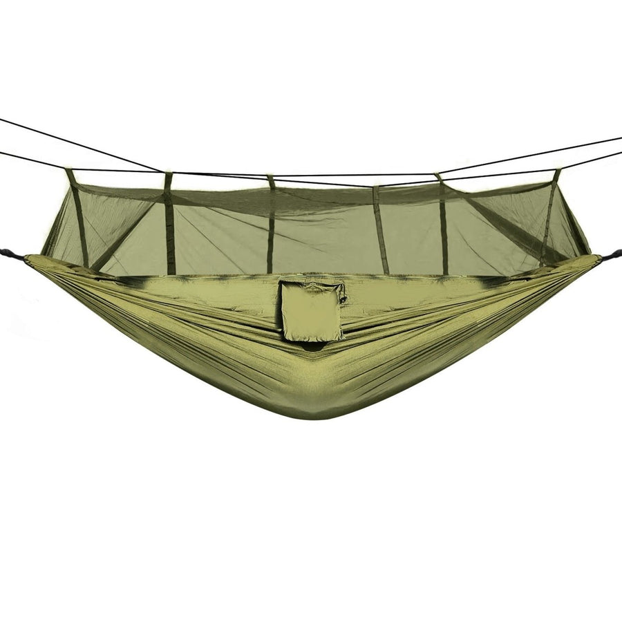 600lbs Load 2 Persons Hammock with Mosquito Net Outdoor Hiking Camping Hommock Portable Nylon Swing Hanging Bed Image 1