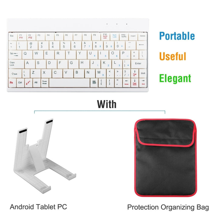 80 Keys Wired Keyboard Mini USB Connector Keyboard Portable Durable Keyboard with Carry Bag Image 11