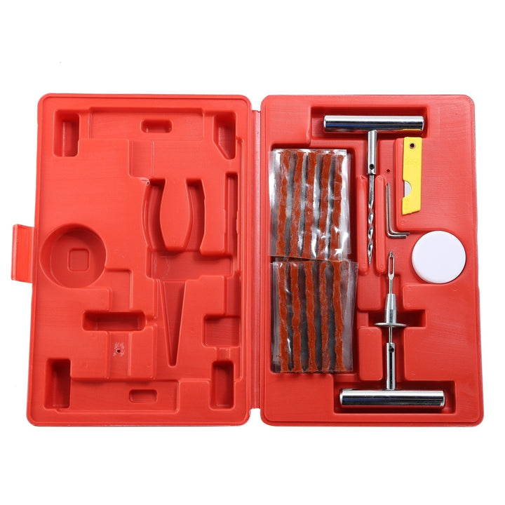 57 Pcs Universal Tire Repair Tools Kit Flat Tire Puncture Repair Tools for Cars Trucks Image 1