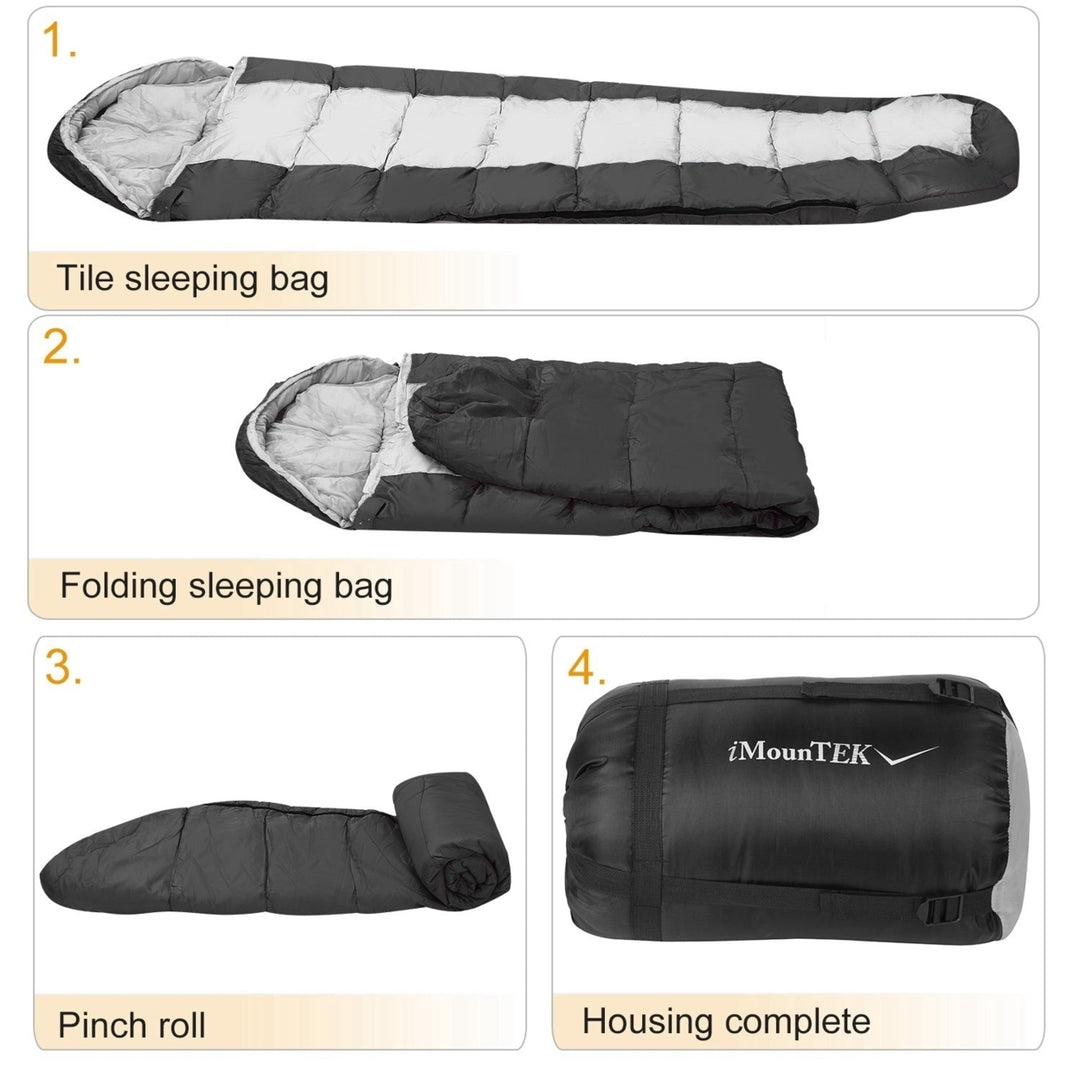 Mummy Sleeping Bag Camping Sleeping Bags for Adults Outdoor Soft Thick Water-Resistant Moisture-proof Image 12