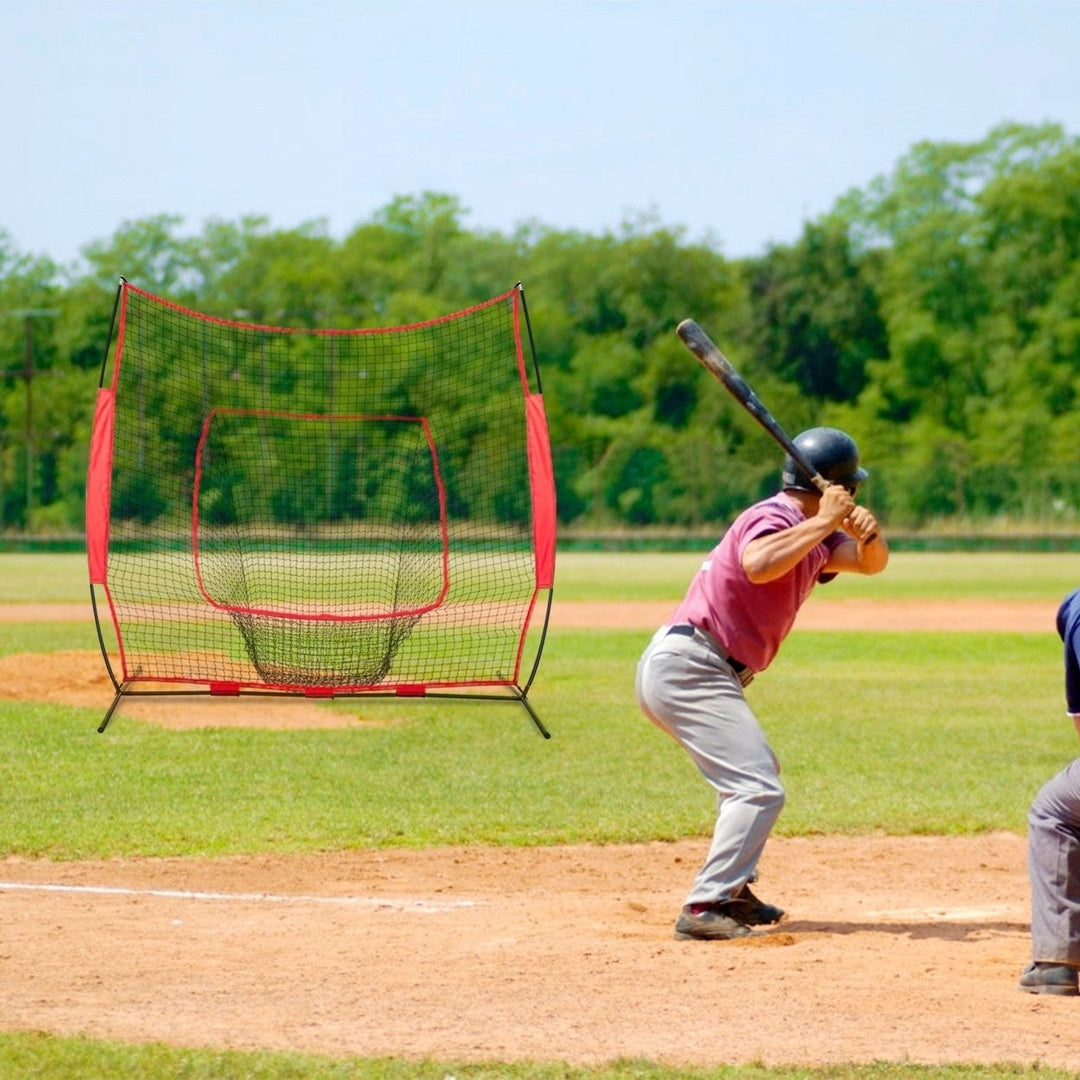 7x7ft Baseball Softball Teeball Practice Net Batting Hitting Pitching Training Net Image 6