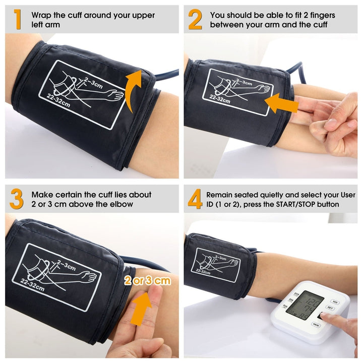 Arm Blood Pressure Monitor with Adjustable Cuff (8.7in-12.6in) Irregular Heartbeat Detector Image 10