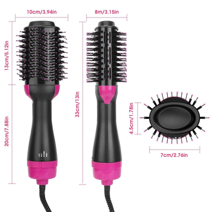 Hot Hair Brush 4 In 1 Hair Dryer Volumizer Brush Dryer Comb For Straightening Curling Drying Image 4