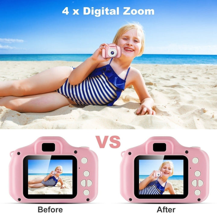 Kids Digital Camera with 2.0 Screen 12MP 1080P FHD Video Camera 4X Digital Zoom Games Image 4