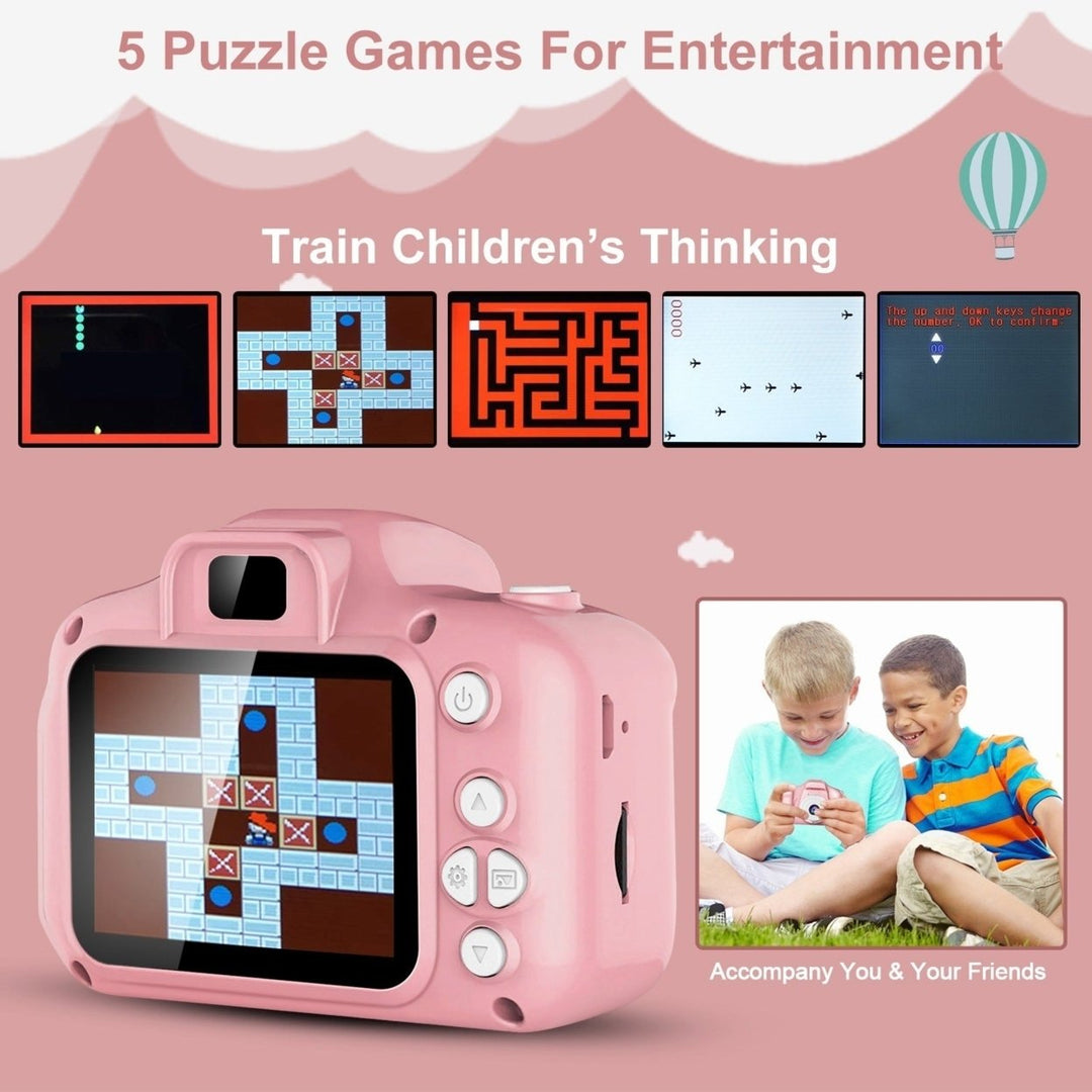 Kids Digital Camera with 2.0 Screen 12MP 1080P FHD Video Camera 4X Digital Zoom Games Image 6