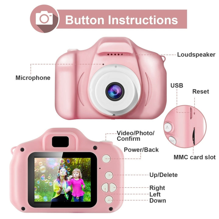 Kids Digital Camera with 2.0 Screen 12MP 1080P FHD Video Camera 4X Digital Zoom Games Image 9