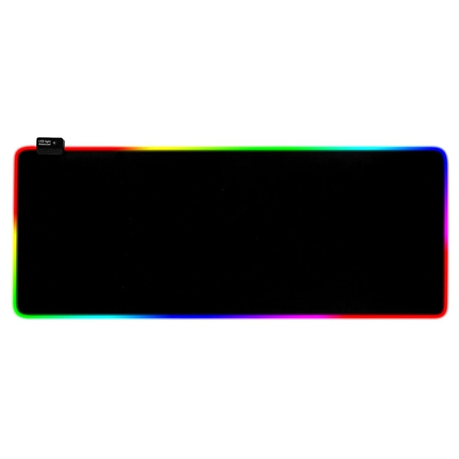 Large LED Gaming Mouse Pad RGB Computer Keyboard Mouse Mat with 10 Light Modes Non-Slip Rubber Base Image 1