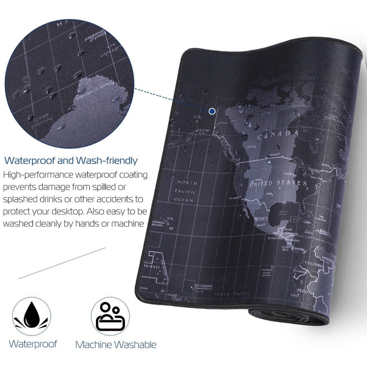 Large Gaming Mouse Pad Non-Slip Rubber Base Mousepad Durable Stitched Edges Smooth Surface Image 4