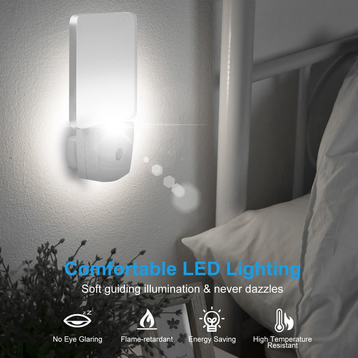 LED Night Light Dusk To Dawn Sensor Lamps Plug-in Light for Hallway Kitchen Bathroom Image 7